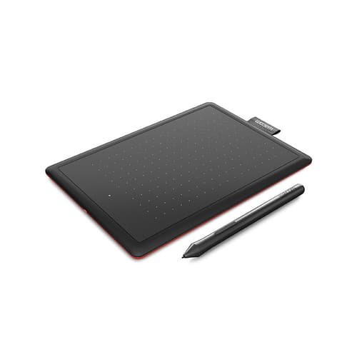 One by Wacom Black/Red Small Digital Pen Tablet
